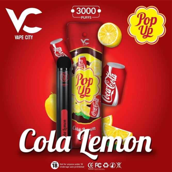 cola lemon Pop up 3000 puffs
