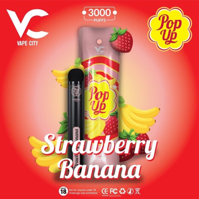 strawberry-banana Pop up 3000 puffs